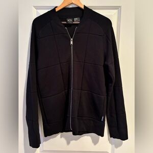 A|X Armani Exchange Men’s Quilted Zip Jacket Medium Black